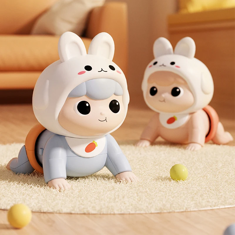 Baby Walker Activity - Crawling Animal Baby Doll Toys with