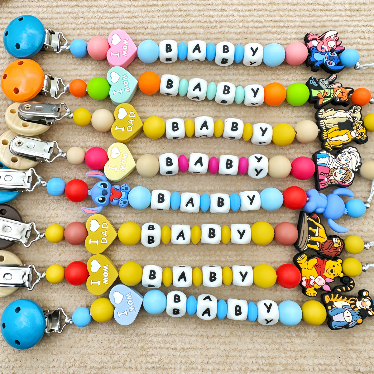 Customize Personalized Names L - Baby Pacifier Clip avis et prix