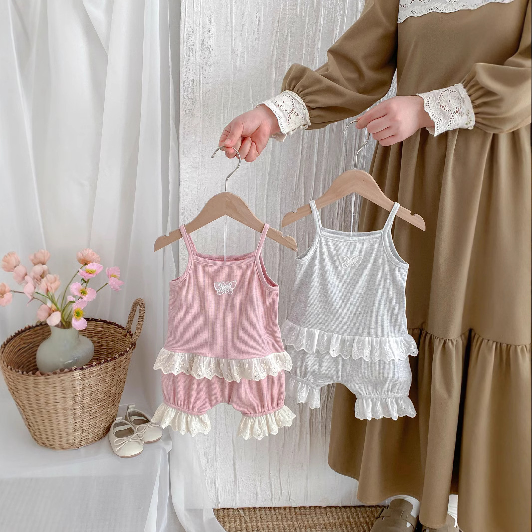 Korean Ins Splicing Lace Strap - Baby Products Korean avis et prix