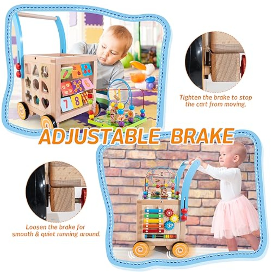 Wooden Baby Walker for indoor  - Baby Walker Activity avis et prix