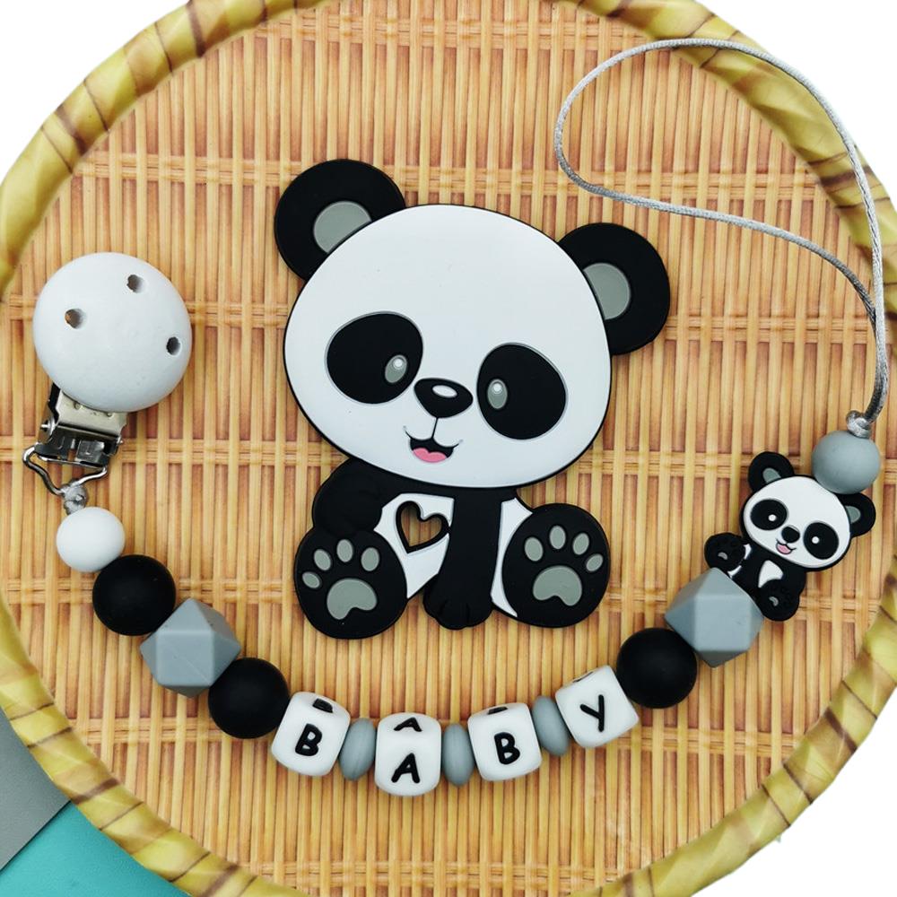 Panda Customized English Silic - Baby Pacifier Clip avis et prix