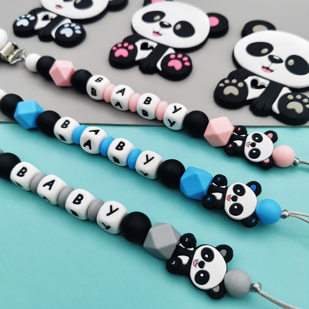 Panda Customized English Silic - Baby Pacifier Clip avis et prix