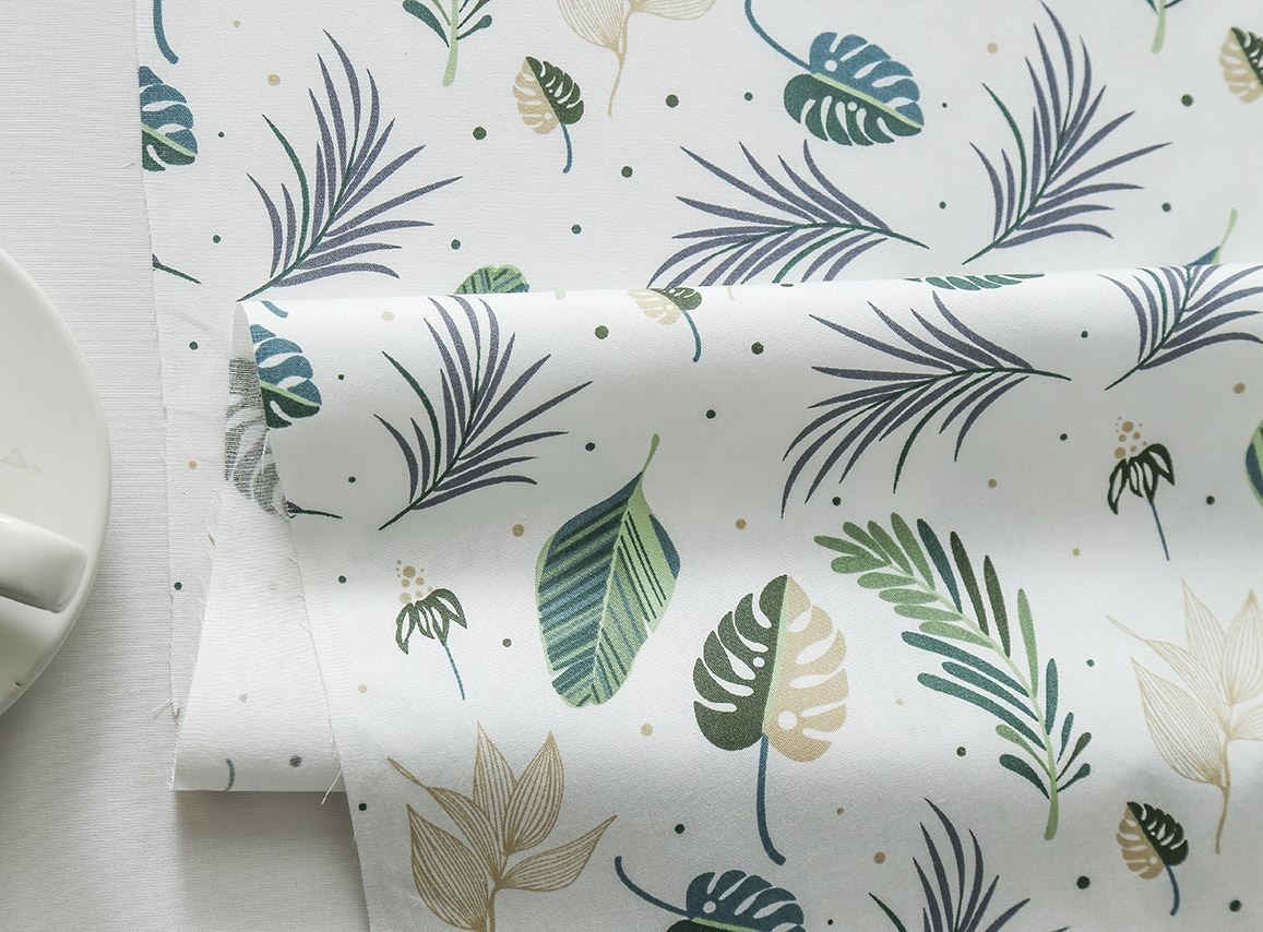 Leaf Printed 100% Cotton Fabri - Baby Products Organic avis et prix