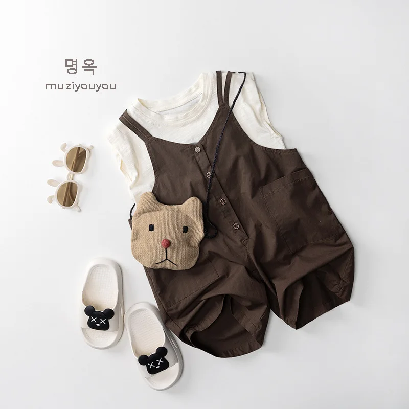 Children's Solid Color Overall - Baby Products Korean avis et prix