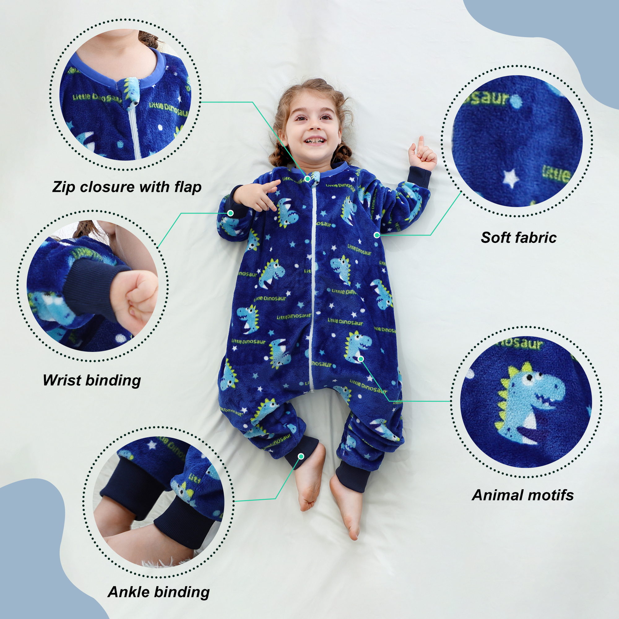 MICHLEY Flannel Dinosaurs Baby - Baby Sleep Sack avis et prix