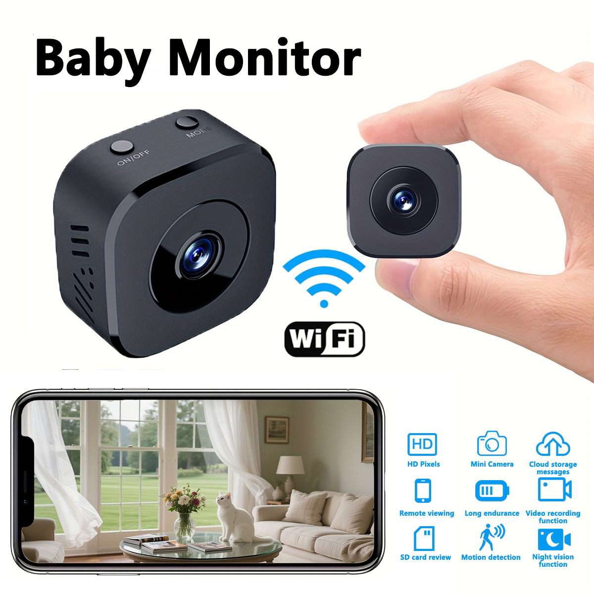 1080P HD Mini WiFi Camera Indo - Baby Monitor Sensor avis et prix