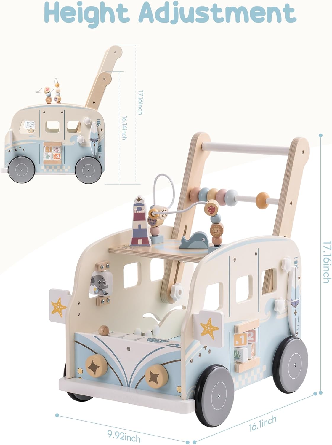 Robotime Robud Wooden Baby Wal - Baby Walker Activity avis et prix