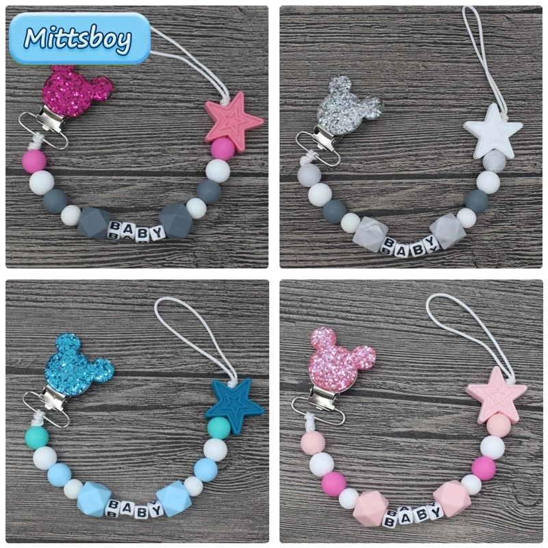 NEW Personalised Name Baby Tee - Baby Pacifier Clip avis et prix
