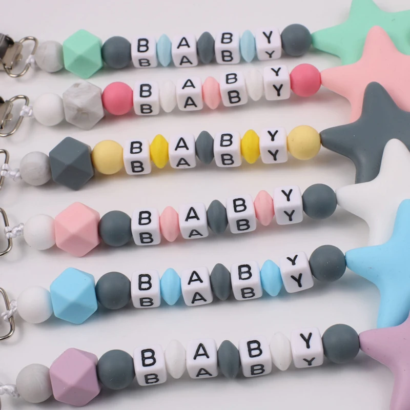 NEW Personalised Name Baby Tee - Baby Pacifier Clip avis et prix
