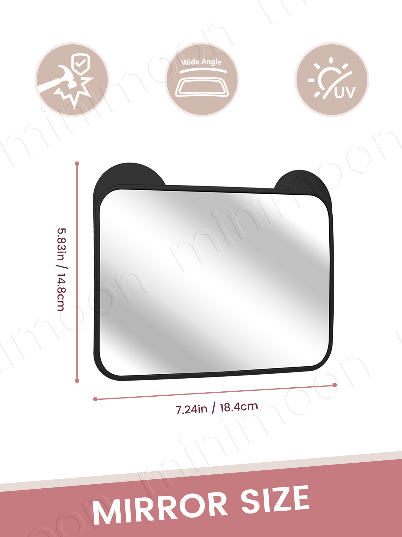 Cute Bear-Ear Car Seat Mirror, - Baby Monitor Sensor avis et prix