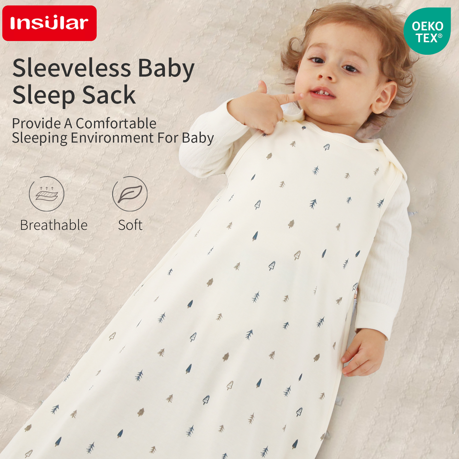 New Sleeveless 100% Cotton Ves - Baby Sleep Sack avis et prix