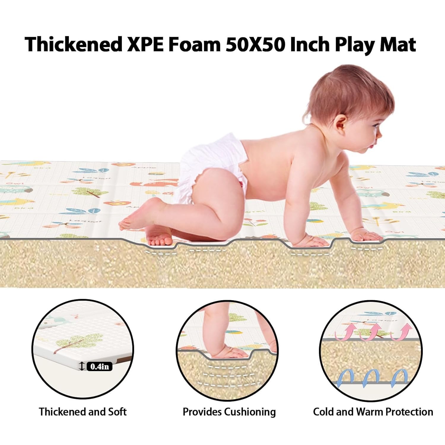 Baby Play Mat Double Sided Fol - Baby Walker Activity avis et prix