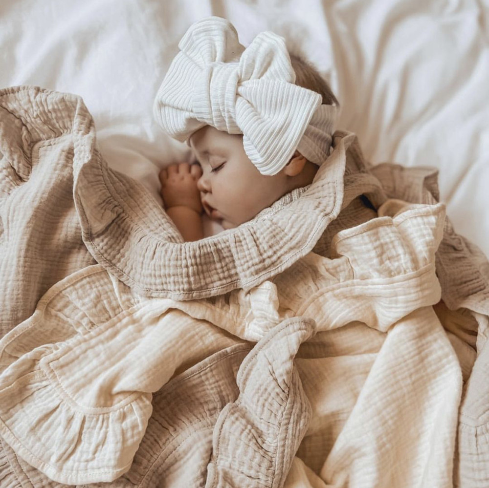 INS Ruffled Muslin Baby Swaddl - Baby Products Organic avis et prix